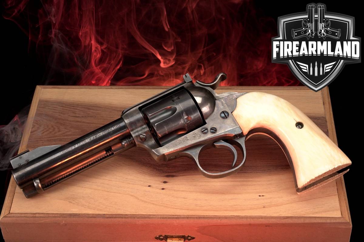 44 RUSSIAN 1902 Colt Bisley Model 1st Generation 4.75" SAA +DISPLAY CASE