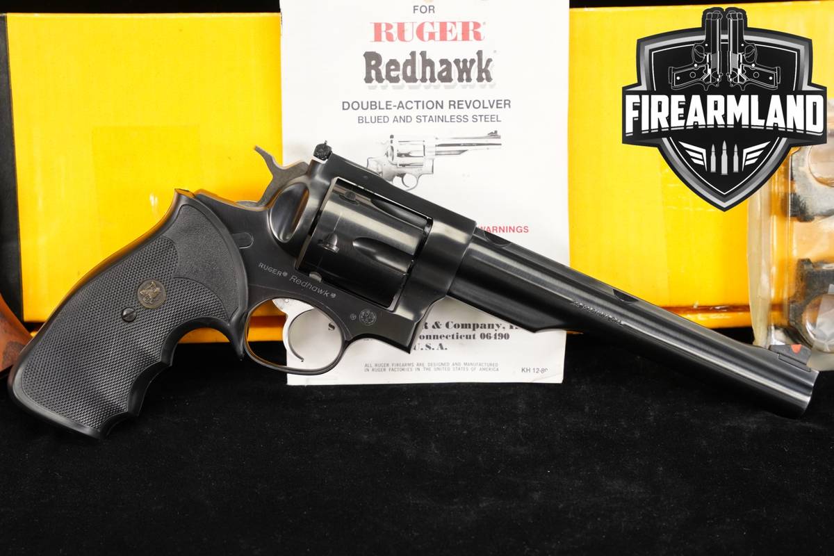 1994 Ruger Redhawk Hunter 44 Rem Mag 7.5" Blued +ORIG BOX, OG GRIPS