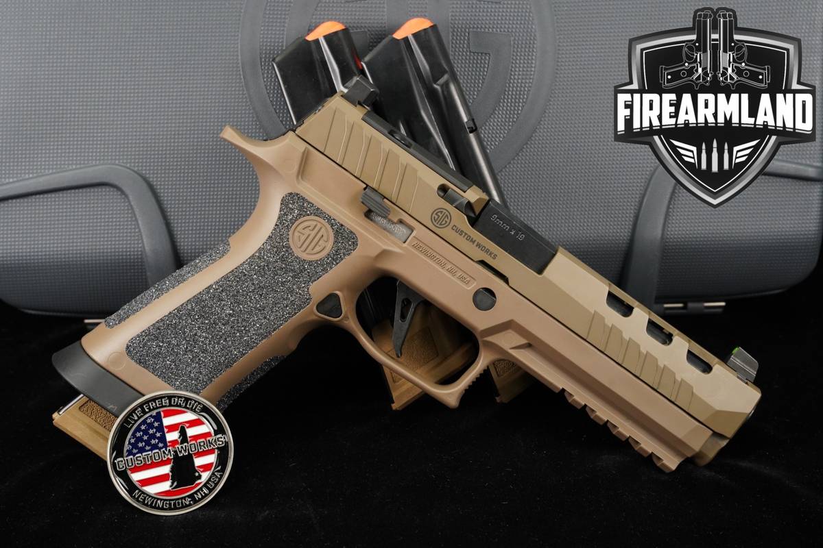 LIKE-NEW Sig Sauer P320-XFIVE DH3 Custom Works 9mm P-320 +3 MAGS, ORIG CASE