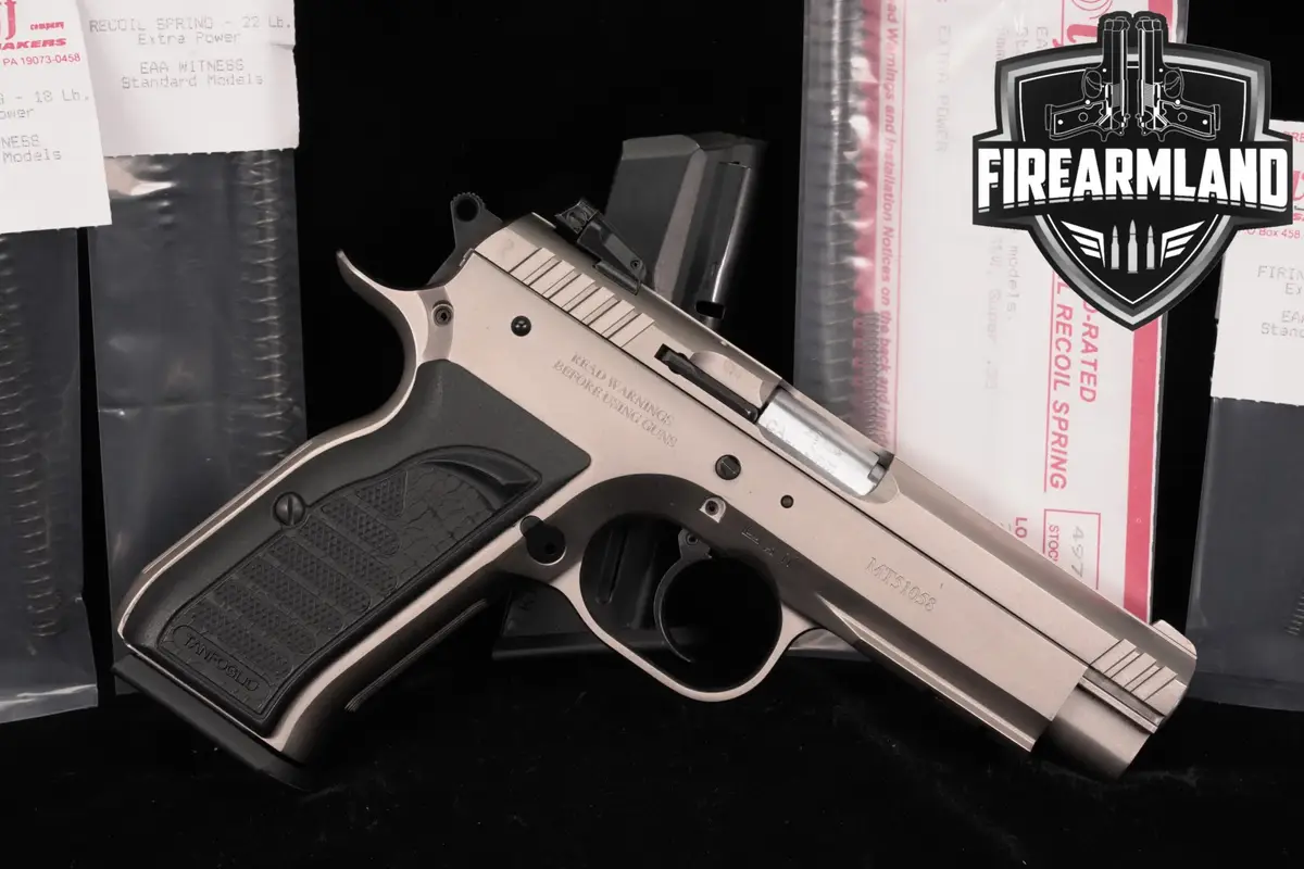 Tanfoglio Witness Steel 10mm 4.5 Silver DA/SA ITALY +2 MAGS