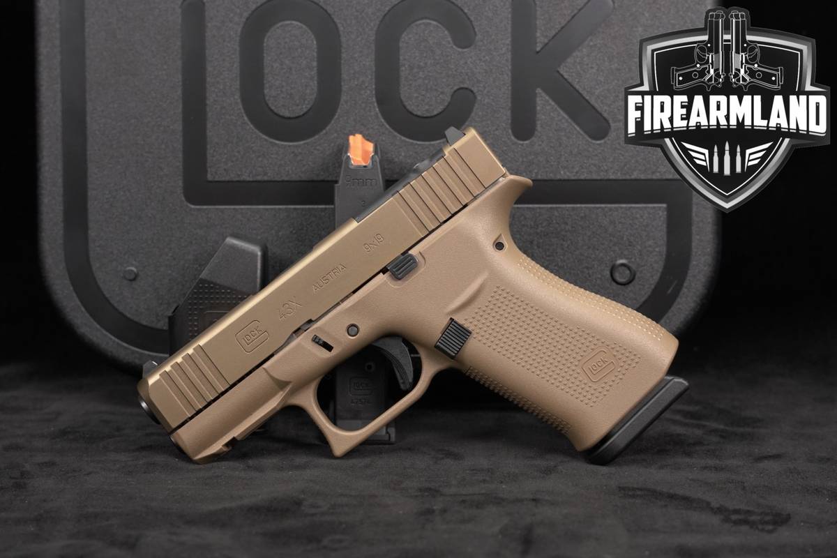Glock 43X MOS Slimline G43X G43-X 9mm FDE +2 MAGS & ORIG CASE