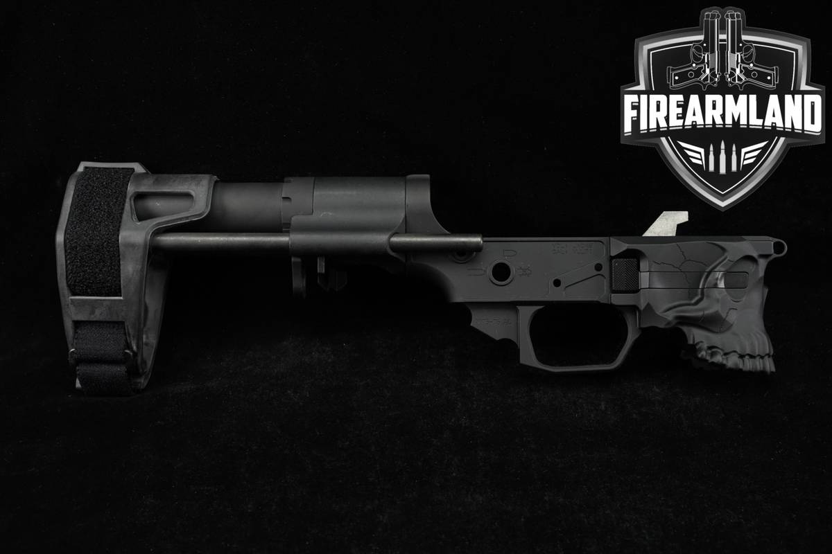 Sharps Bros MFG JACK9 Rifle Lower J9 Sculpted Skull Magwell
