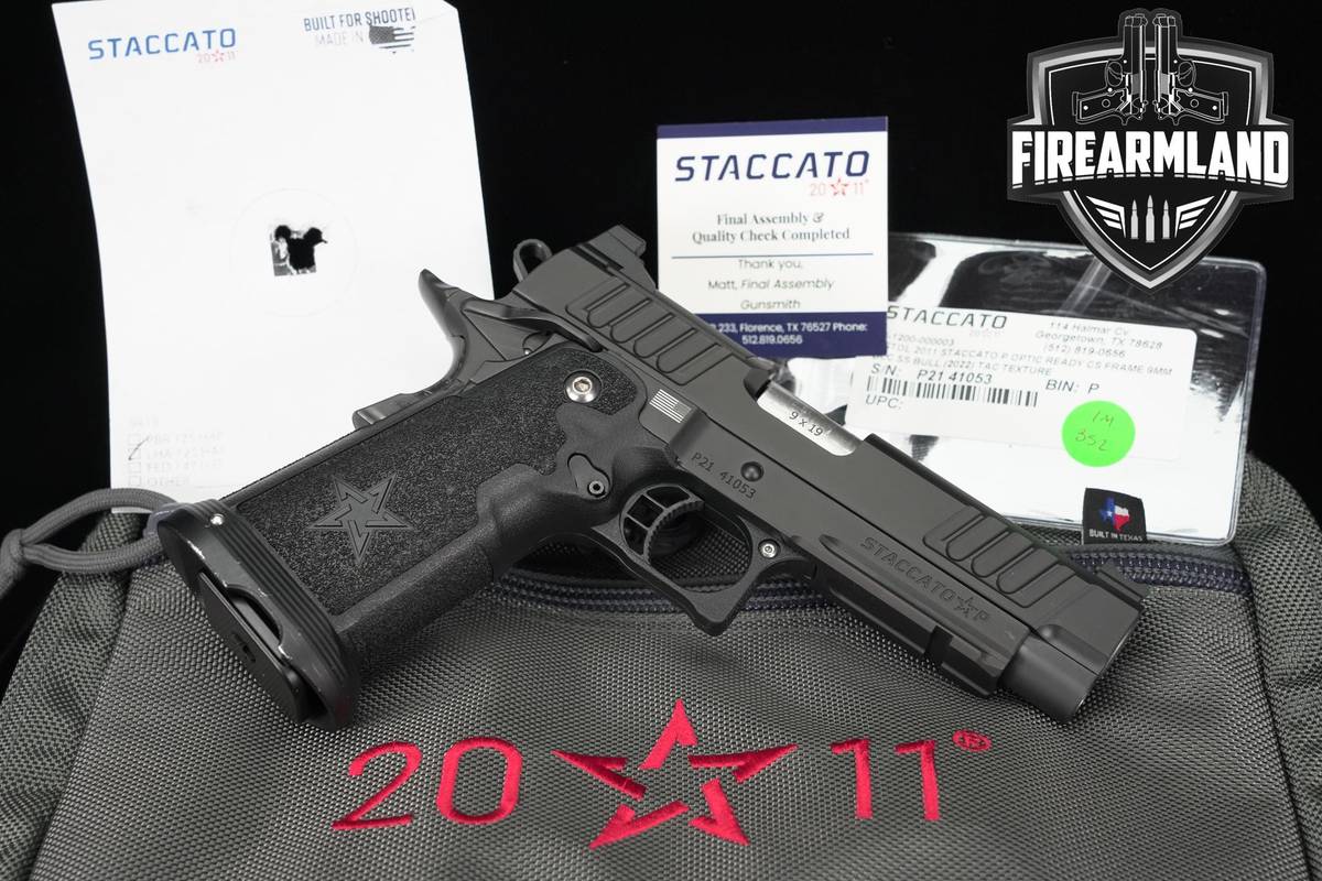 Staccato STI P Optic-Ready 9mm 1911 4.5" 2011 Steel +4 MAGS & ORIG CASE