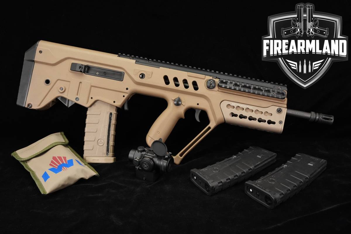ISRAEL Weapon Industries Tavor SAR 5.56 NATO 18" FDE +3 MAGS, VORTEX OPTICS