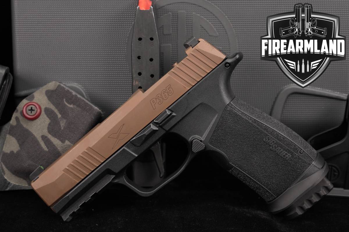 Sig Sauer P365-XMACRO 9mm Two-Tone Bronze P 365 X Macro +2 MAGS, ORIG CASE