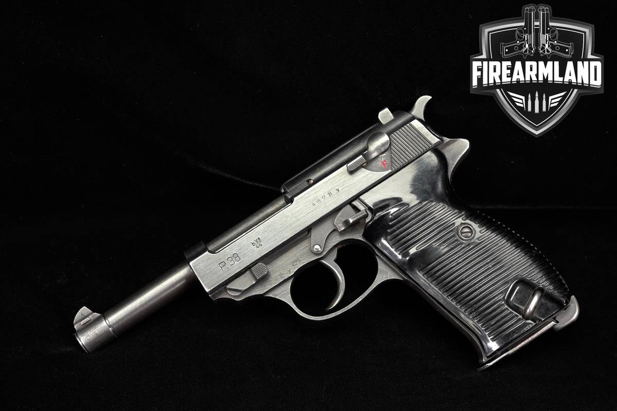 1944 WWII GERMAN Mauser P.38 Byf 44 9mm 4.9 Blued DA/SA
