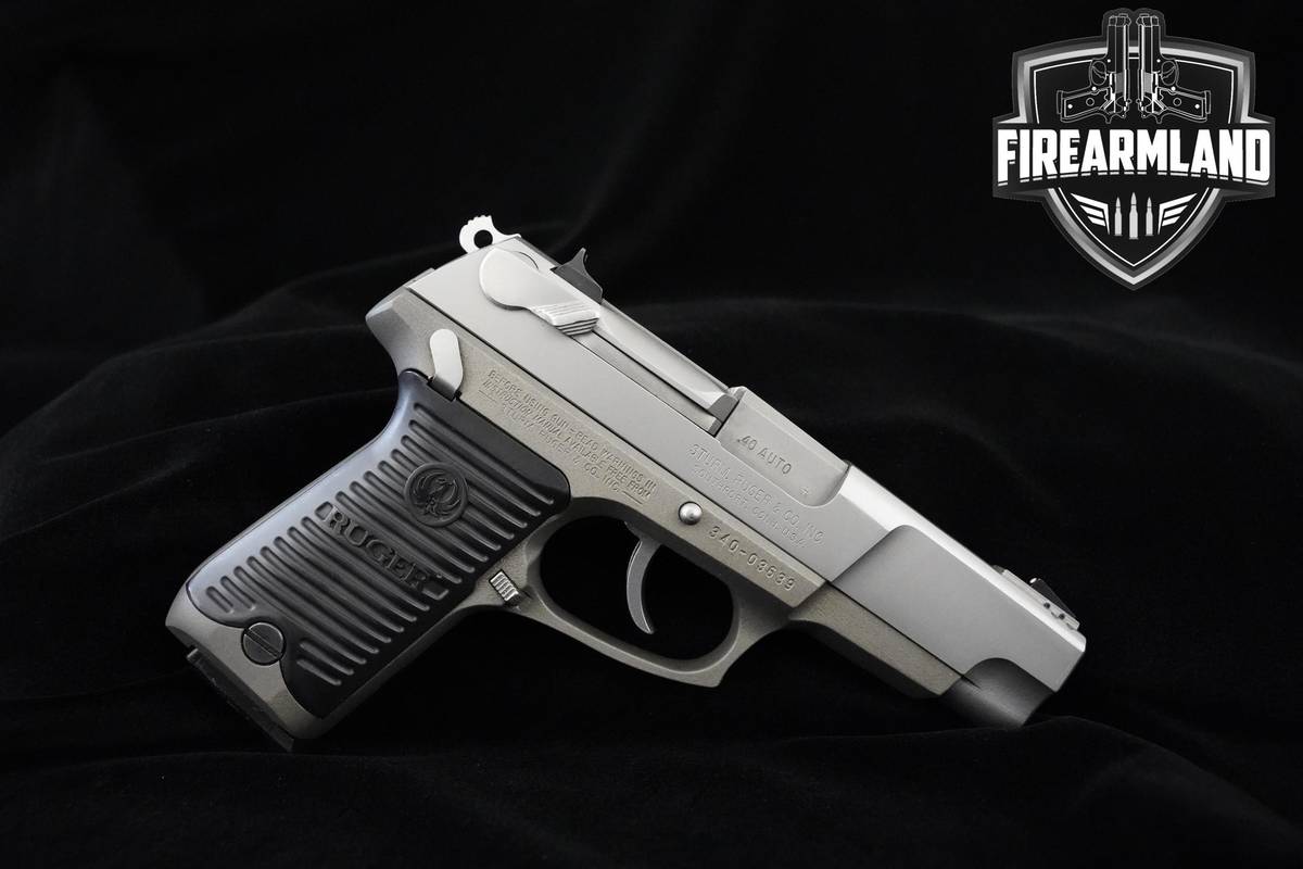 Ruger P91DC 40 S&W Matte Silver Ruger P91-DC +2 MAGS & ORIG CASE