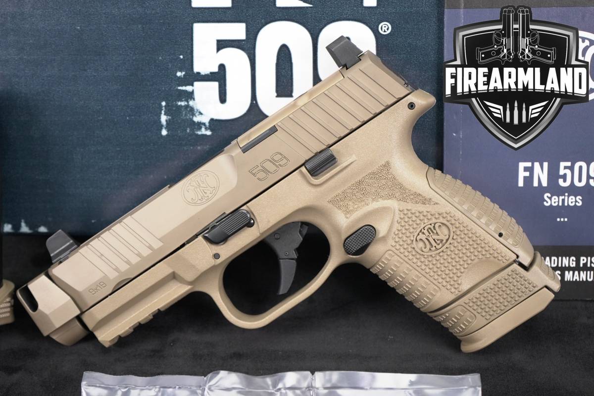 FN 509 Compact MRD Comp NMS 9mm Optics-Ready 4" FDE +2 MAGS & ORIG BOX