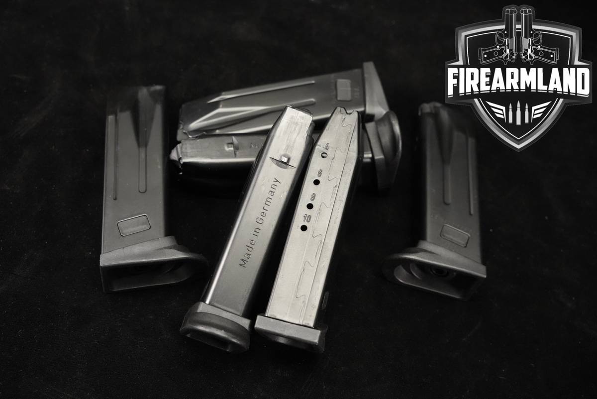 SIX (6) Heckler & Koch H&K P2000 10 Round Magazines .40 S&W P-2000 Mags