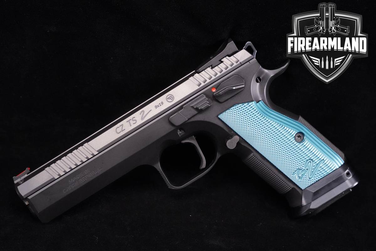 2020 CZ TS 9mm 5.28" Blue Two-Tone CZ TS2 +ORIG CASE