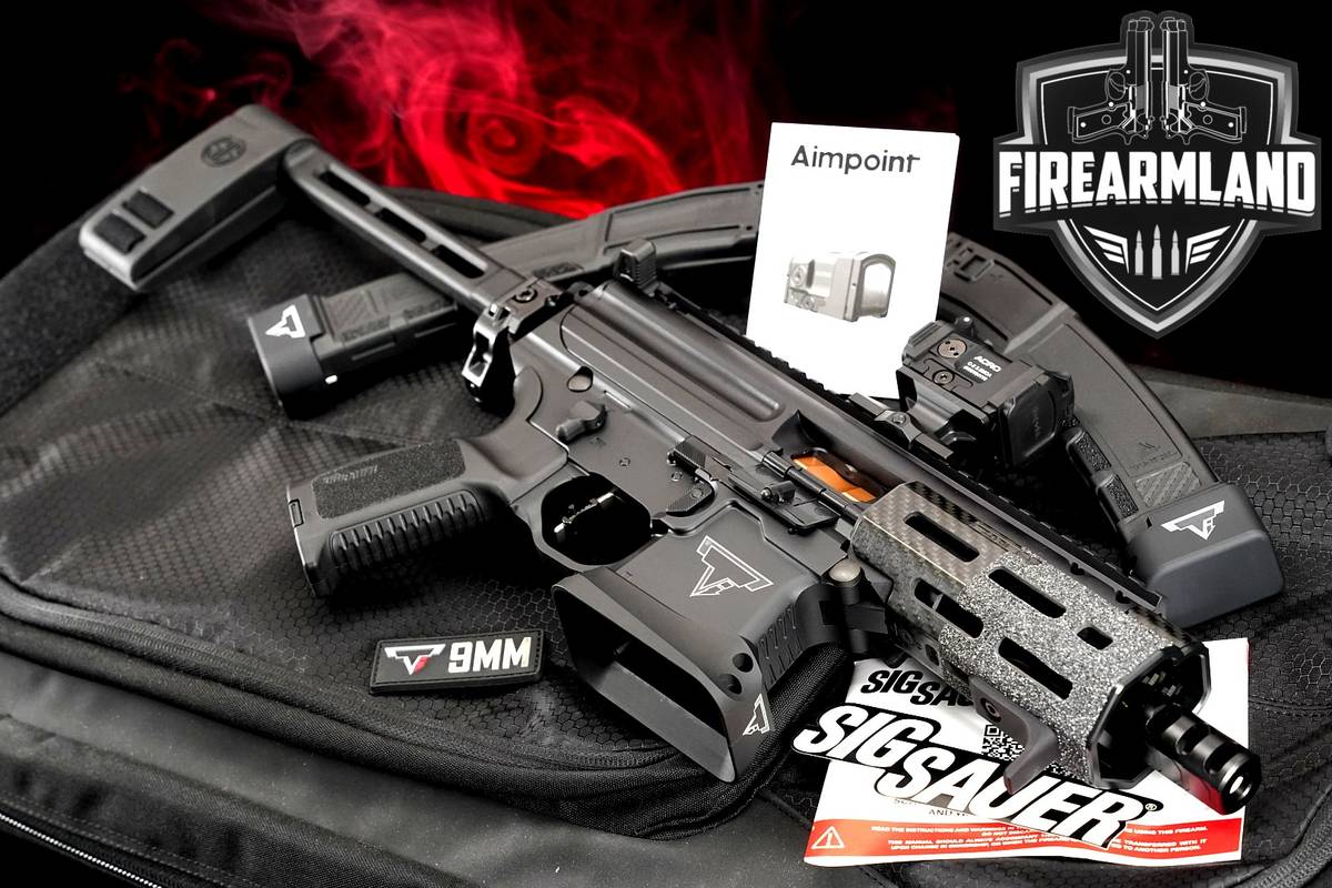 UPGRADES Sig Sauer MPX K 9mm 4.5" Black & Carbon Fiber + AIMPOINT ACRO C-2