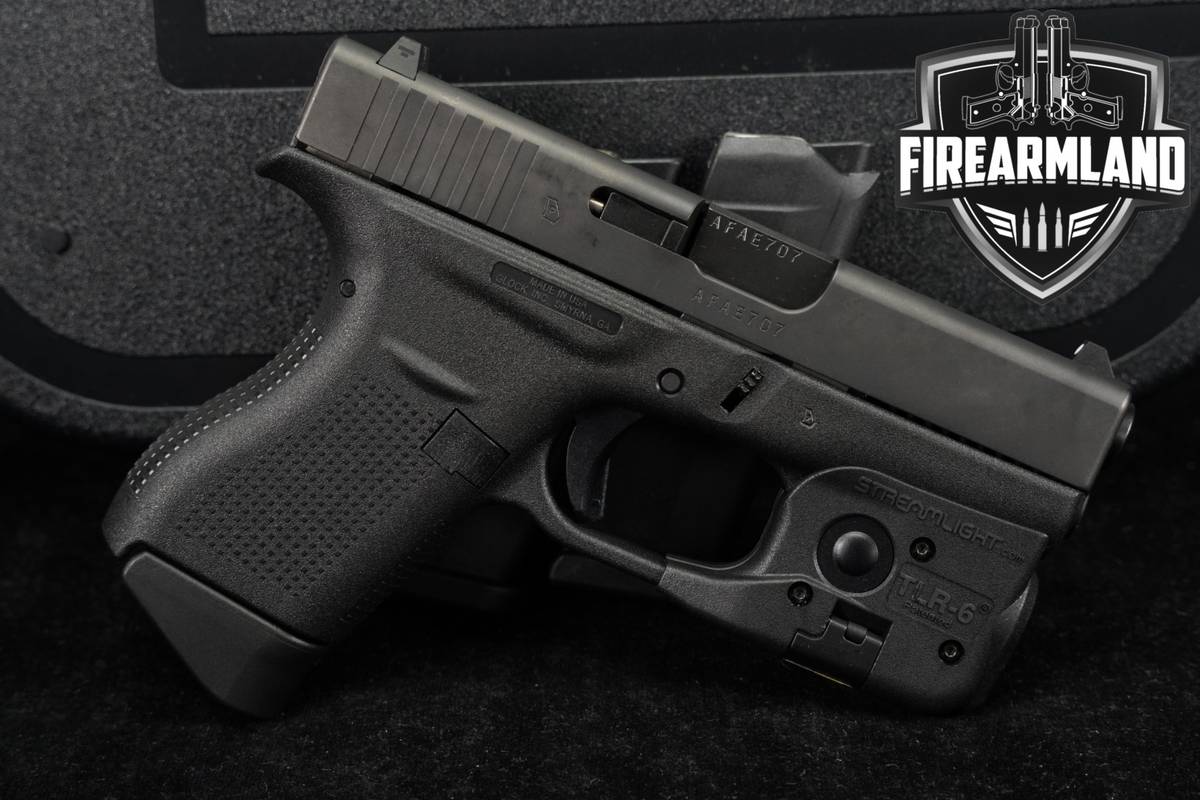 Glock 42 G42 380 ACP 3.25 +3 MAGS, ORIG CASE, TLR-6 LASER/LIGHT