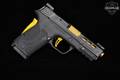 Smith & Wesson (S&W) M&P 9 Shield EZ Performance Center, M2.0, Gold Ported Barrel, Manual Thumb Safety 9mm Luger Black in Very Good Condition Image 4