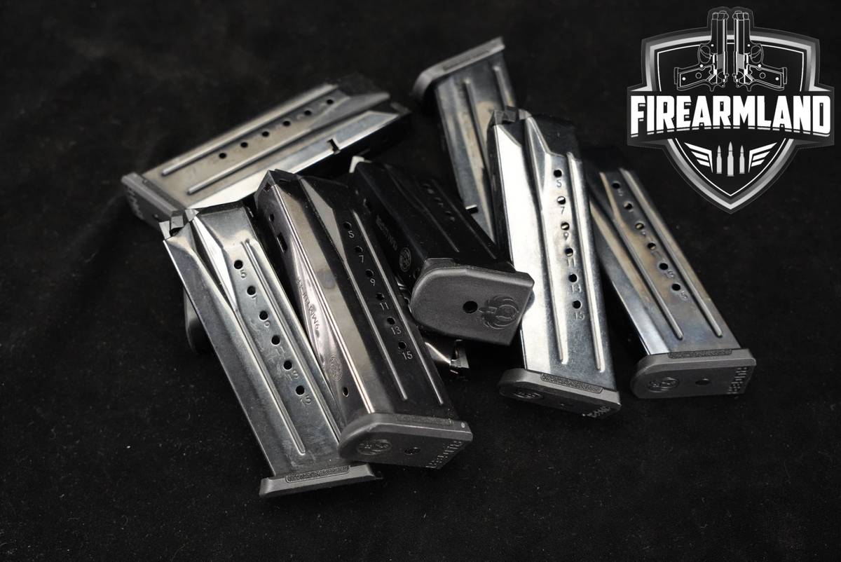 EIGHT (8) Sturm Ruger Security-9 Magazines 9mm Luger Security9 Sec9 Mags
