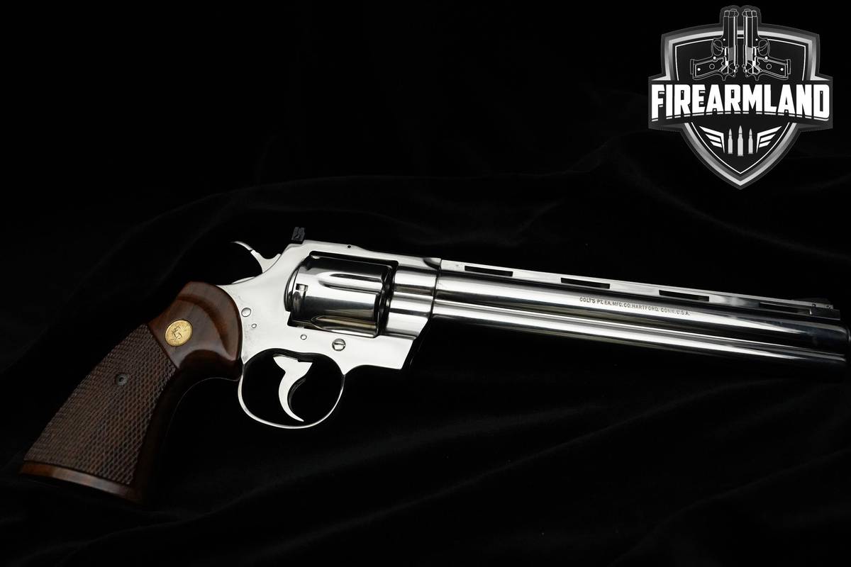 1980 Colt Python Target 38 Special 8" NICKEL Python Colt RARE Vintage