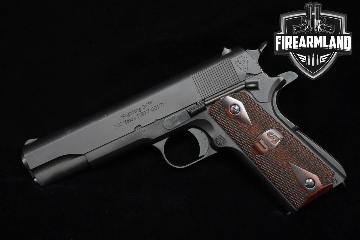 Auto Ordnance 1911A1 GI Fighting 36th Commemorative 45 ACP 5" Blued 1911-A1