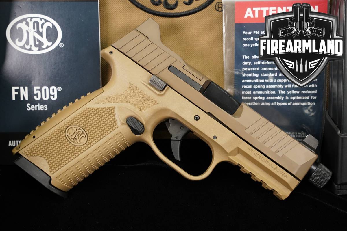 FN 509 Tactical 9mm Optics-Ready FDE THREADED +6 MAGS, ORIG BOX, HOLSTER