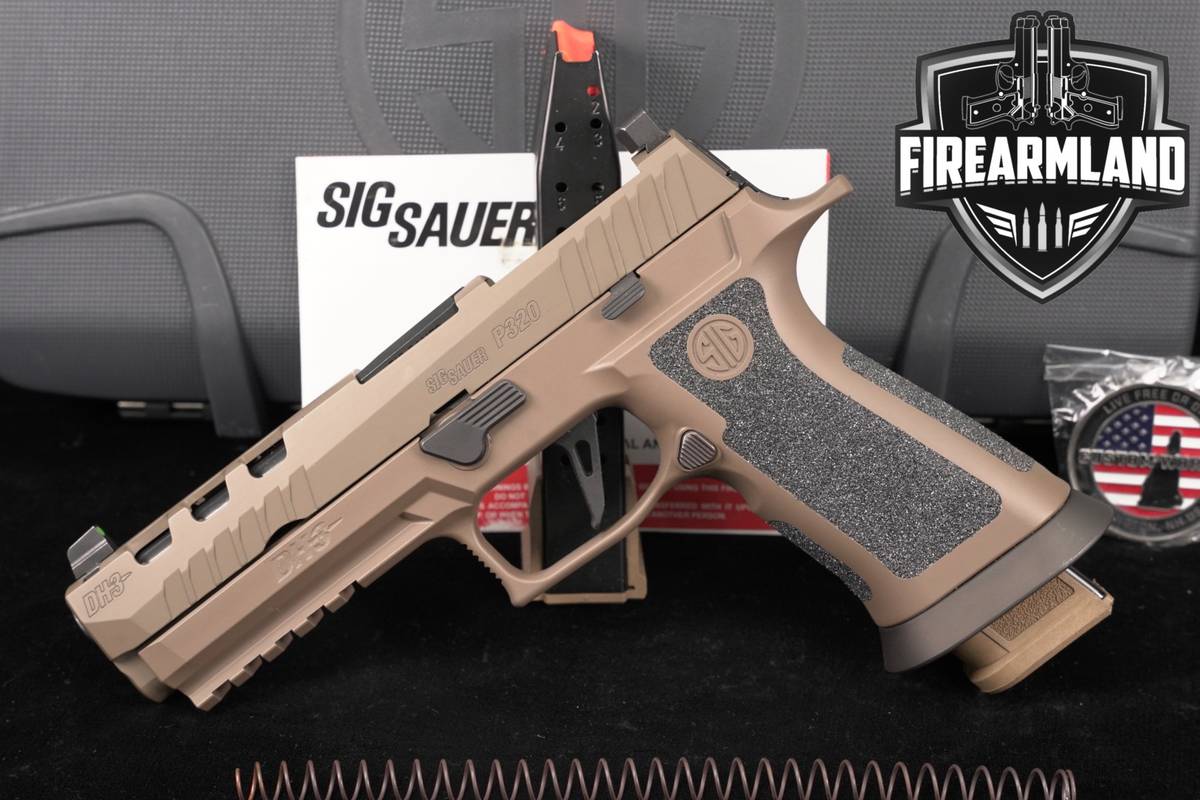 Sig Sauer P320-XFIVE DH3 Custom Works 9mm Coyote Tan P-320 +2 MAGS
