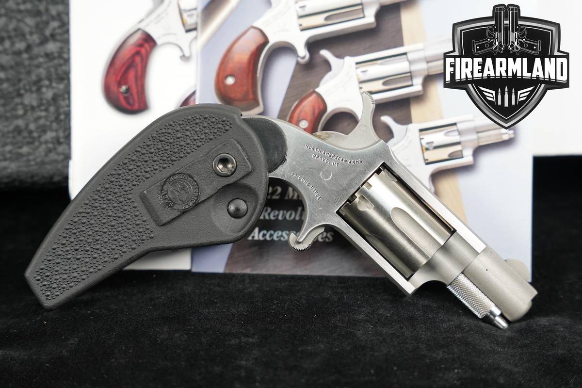 North American Arms NAA-22LR Holster Grip 22-LR 1.125" Stainless +ORIG BOX