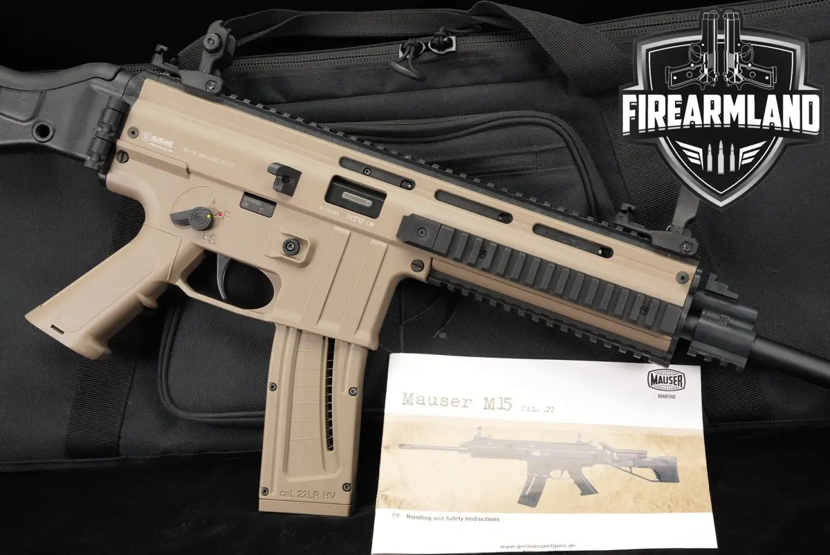 LIKE-NEW Mauser M15 22LR 16.3" FDE M-15 SIDE-FOLDER +CASE