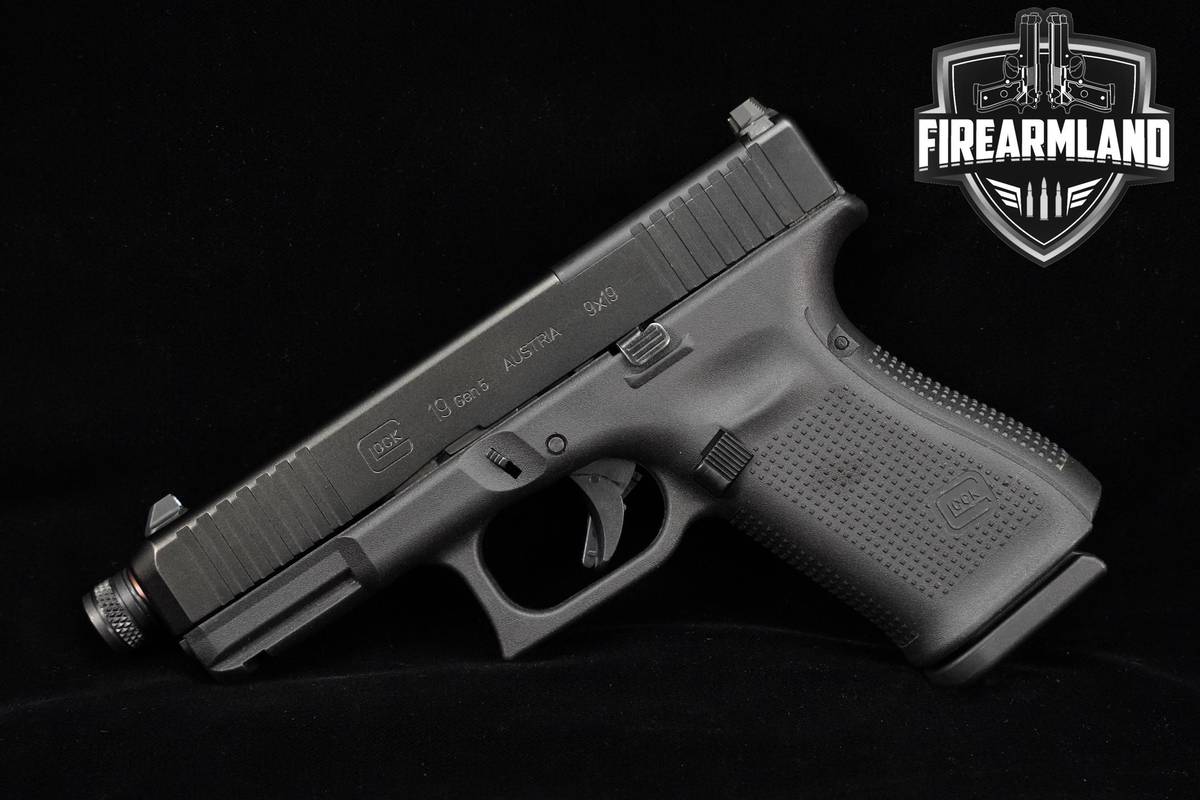 THREADED Glock 19 Gen5 MOS 9mm 4.49" G19 Gen 5 Pistol +3 MAGS & ORIG CASE