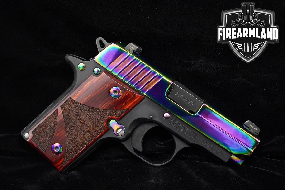 Sig Sauer P238 Rainbow Titanium 380 ACP 1911 2.7" P238 P-238 ORIG CASE