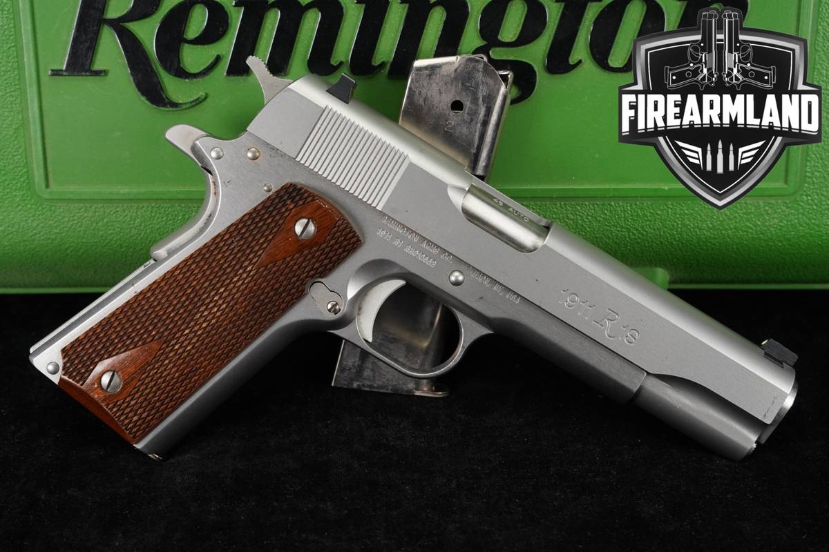 Remington 1911 R1 Stainless R1S 45 ACP 5" +2 MAGS & ORIG CASE