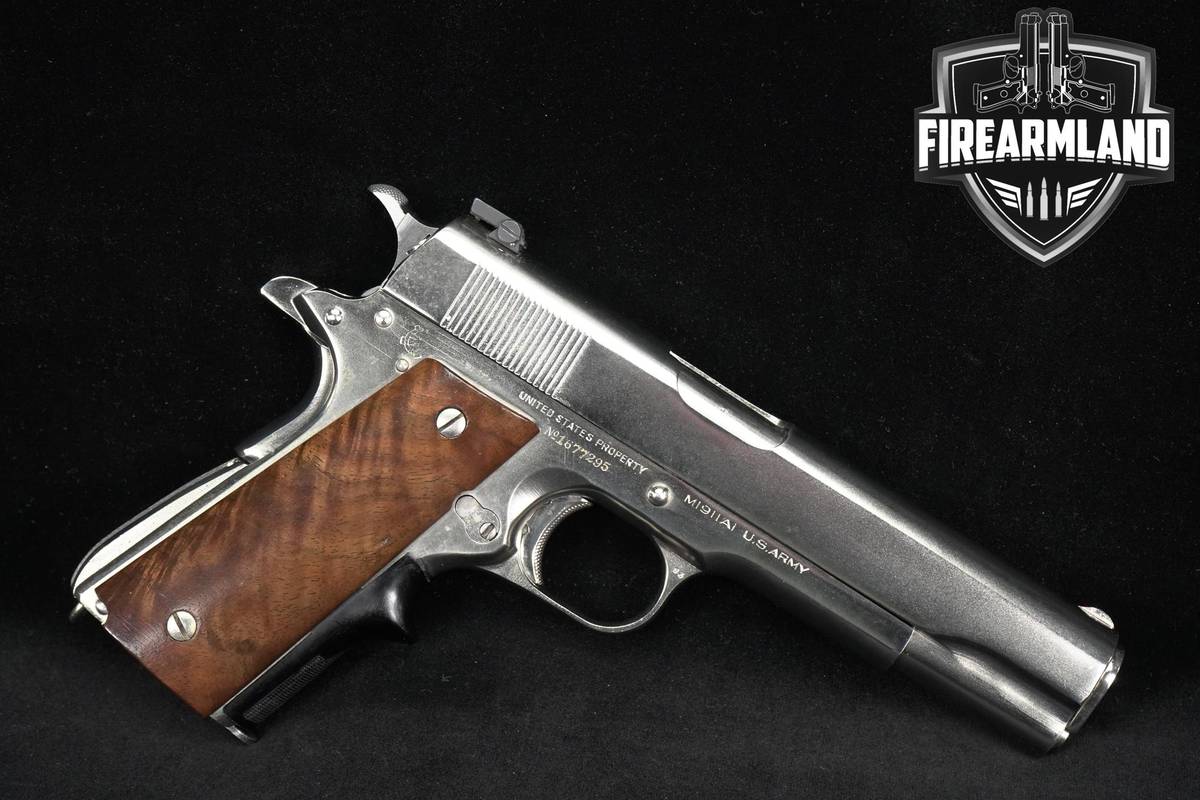 1944 Colt M1911A1 U.S Army 45-ACP 5" Nickel +2 MAGS
