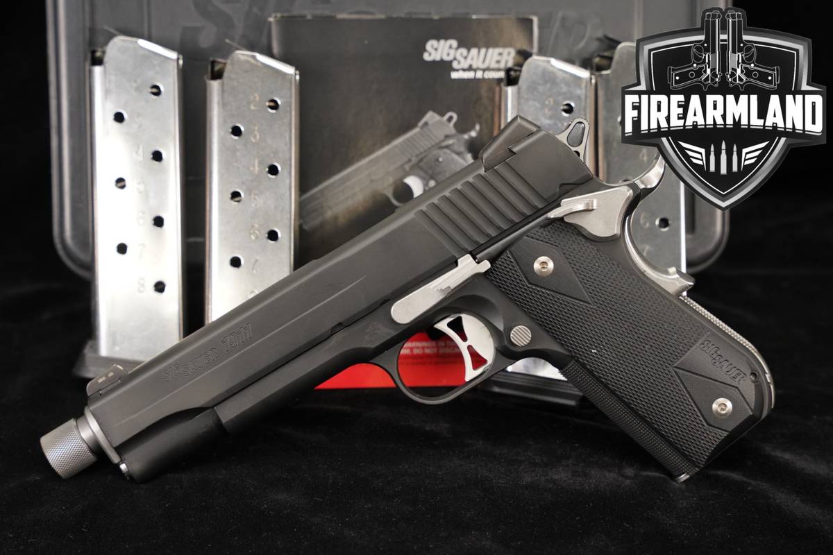 Sig Sauer 1911 Nightmare Full-Size 45 ACP THREADED +5 MAGS & ORIG BOX