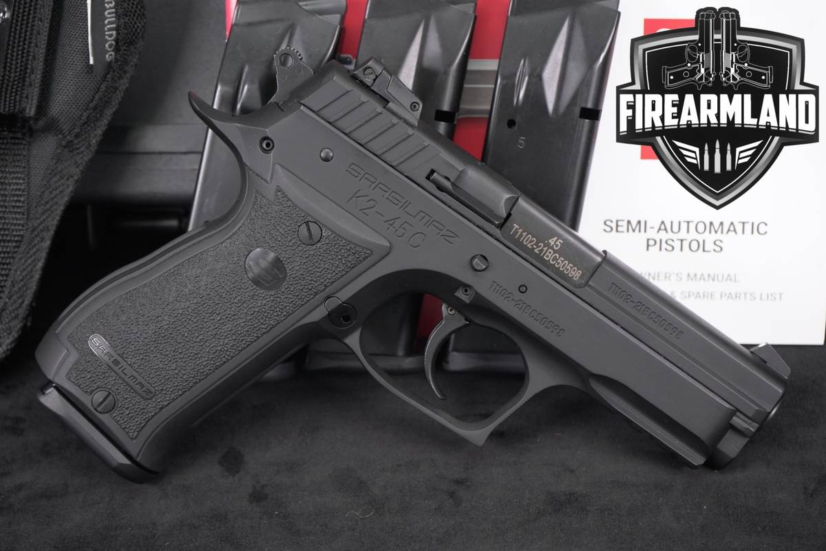 Sarsilmaz SAR K2-45C Compact 45 ACP K245C +4 MAGS, ORIG CASE & HOLSTER