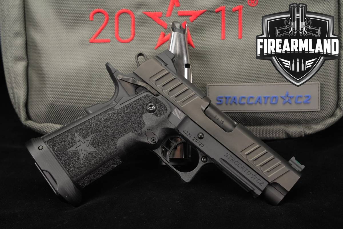 Staccato C2 9mm 1911 3.9" STI 2011 BLACK DLC +2 MAGS & ORIG CASE