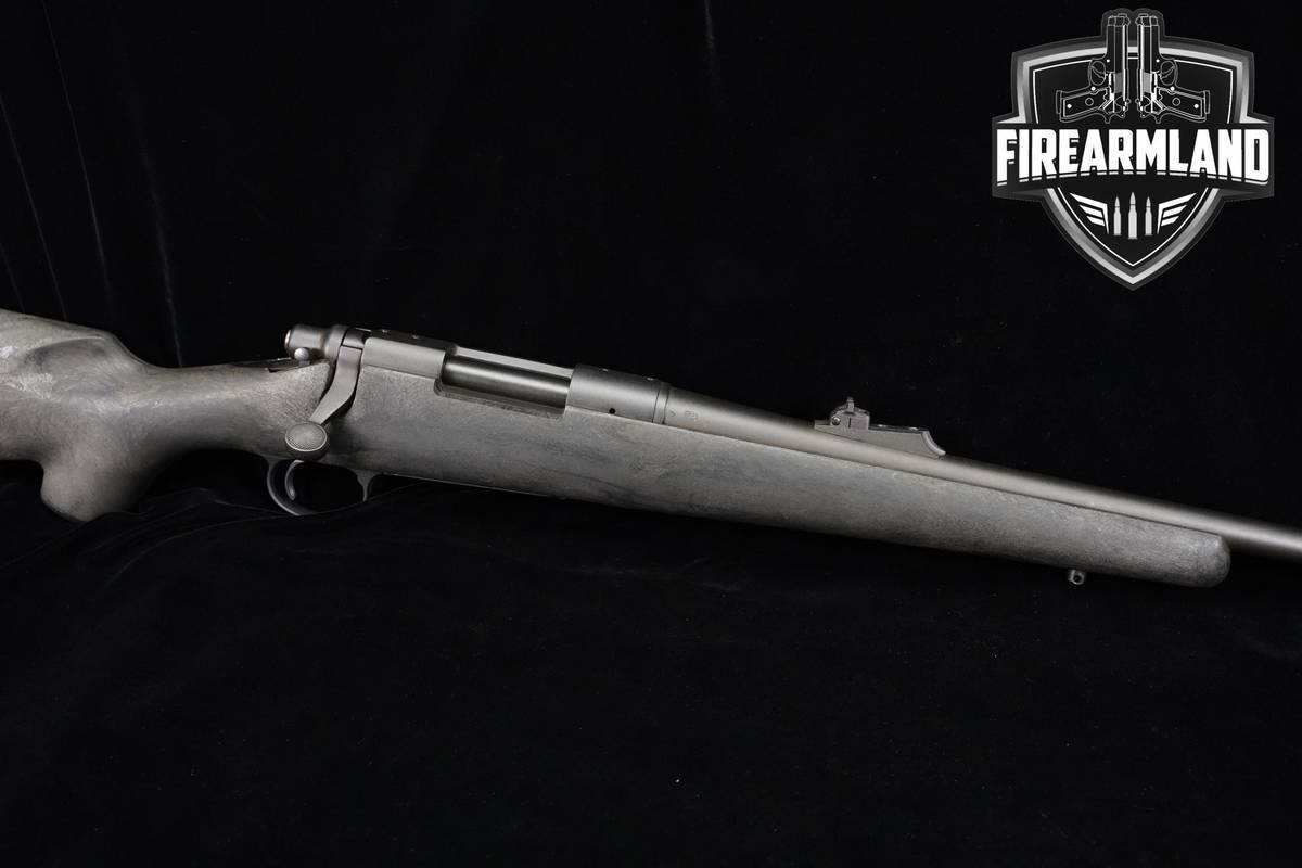 Remington Model 700 22-250 Rem 24" Stainless & Gray/Black Marbled Stock