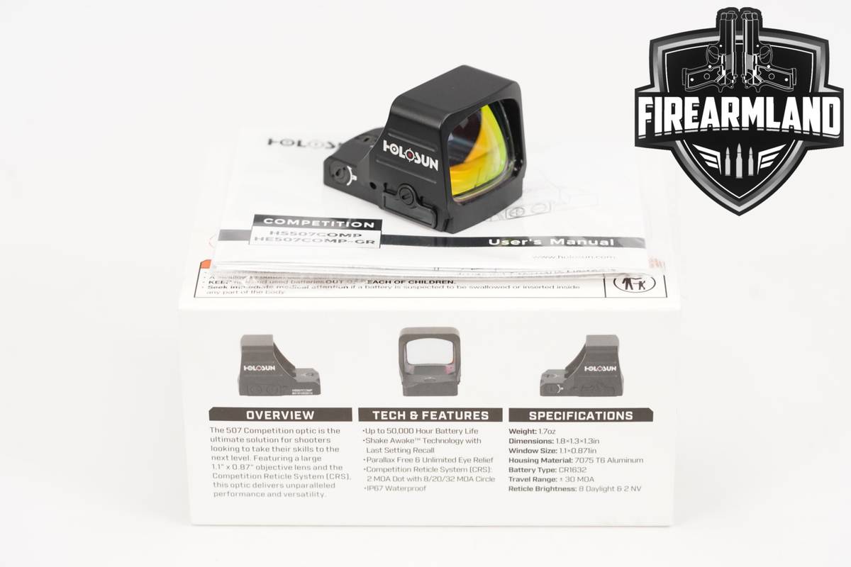 Holosun HS507COMP CRS Reticle 2 MOA Red Dot & 8/20/32 Circle HS-507COMP