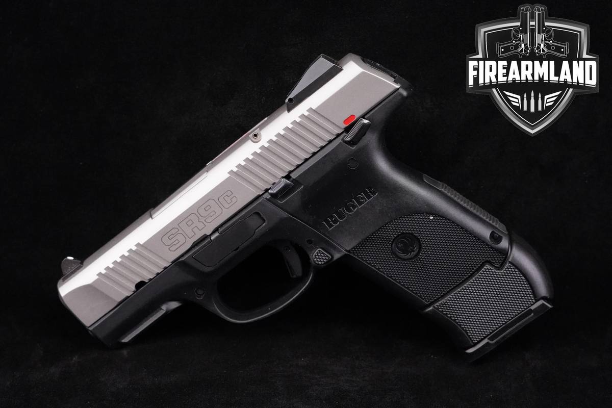 Ruger SR9c 9mm 3.4" Two-Tone Stainless & Black SR-9 +4 MAGS