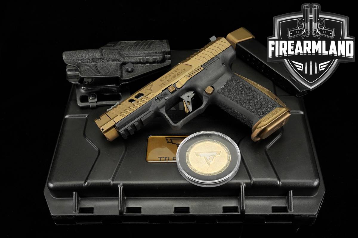 Canik TTI Combat 9mm Optics-Ready 4.74" Bronze +2 MAGS, ORIG CASE & HOLSTER
