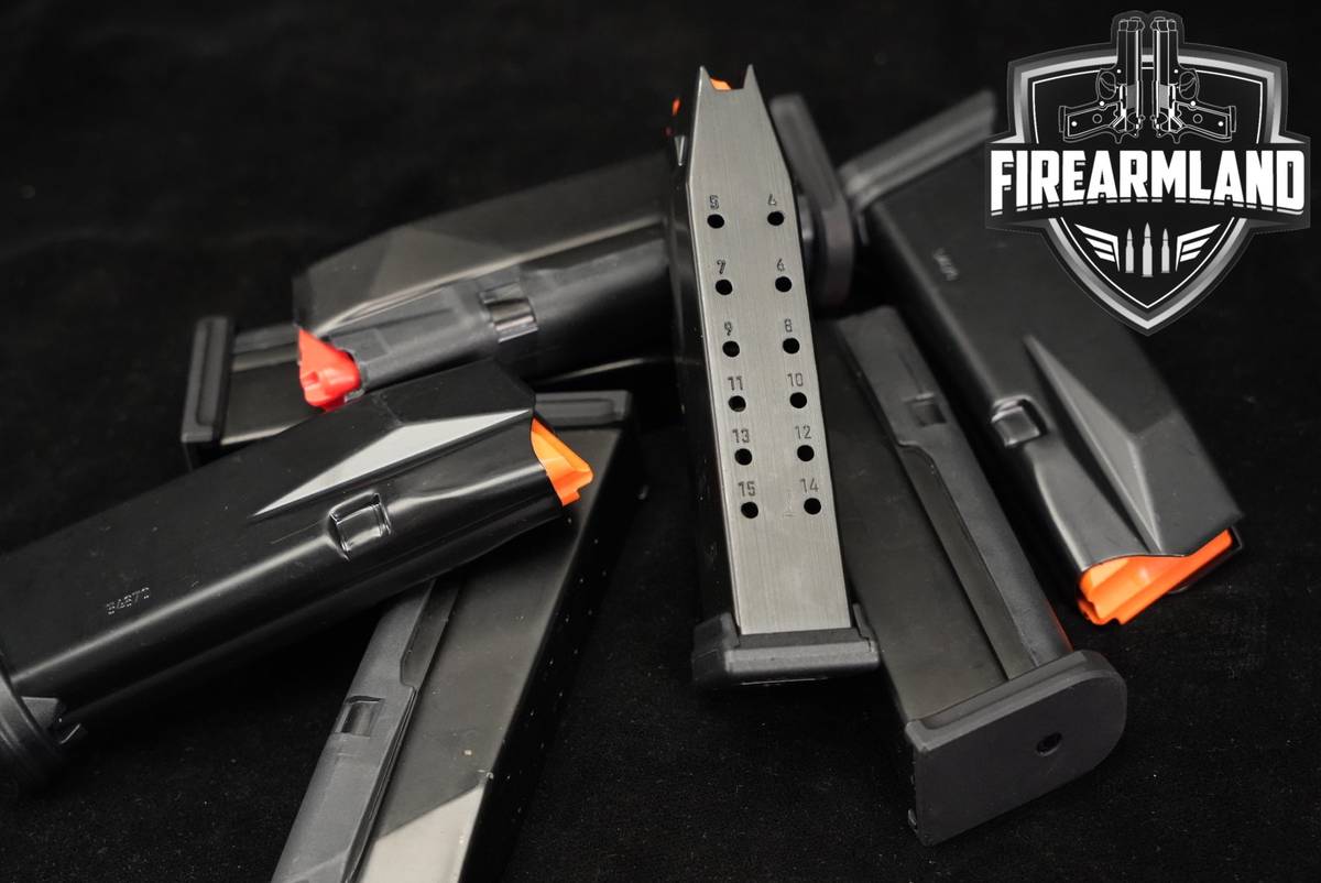 SEVEN (7) Glock 43X 15 Round Magazines 9mm Luger 43-X Mags