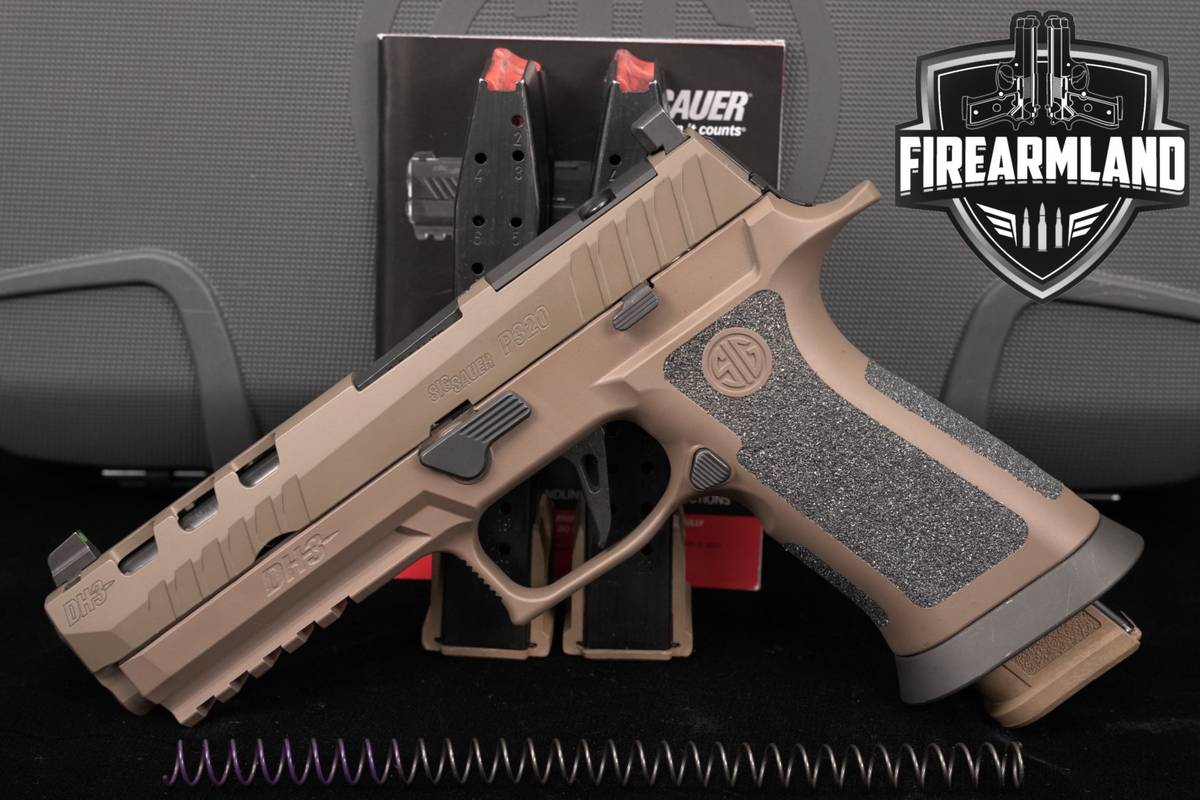 Sig Sauer P320-XFIVE Custom Works DH3 9mm Coyote Tan P 320 X Five +3 MAGS