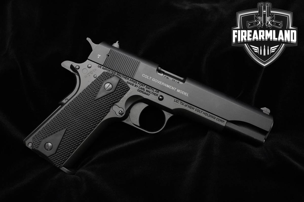 Walther 1911A1 Colt Government Model 22LR 5" 1911 Pistol Germany +ORIG CASE