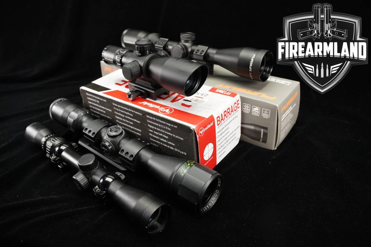 FOUR SCOPE LOT 4 Pack Firefield Pursuit Bushnell Riflescope Scopes