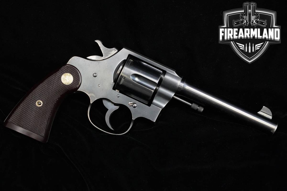 WAR-TIME! 1943 Colt New Service 45 Colt 5.5" Blued DA/SA