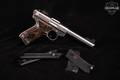 2014 Sturm Ruger Mark III Target .22 LR Brushed Satin Stainless in Very Good Condition Image 2