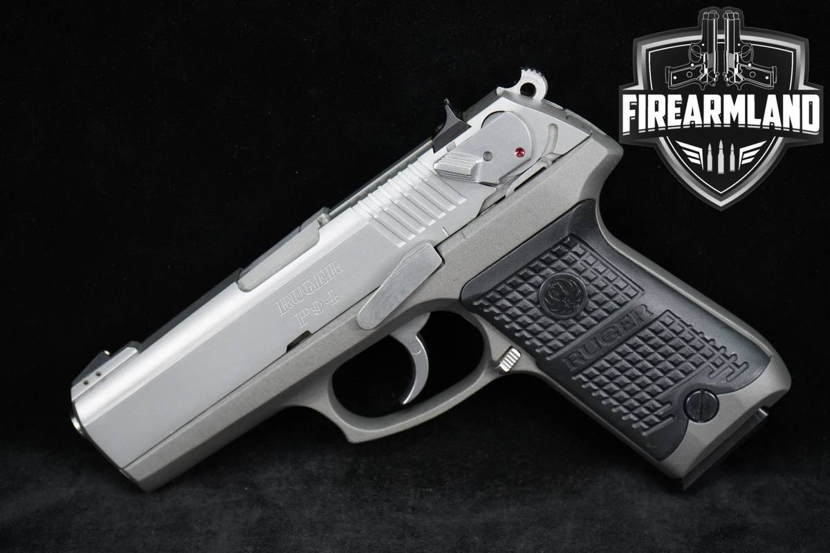 1994 Ruger P94 9mm 4.3" Stainless P-94 DA/SA +3 MAGS & ORIG CASE