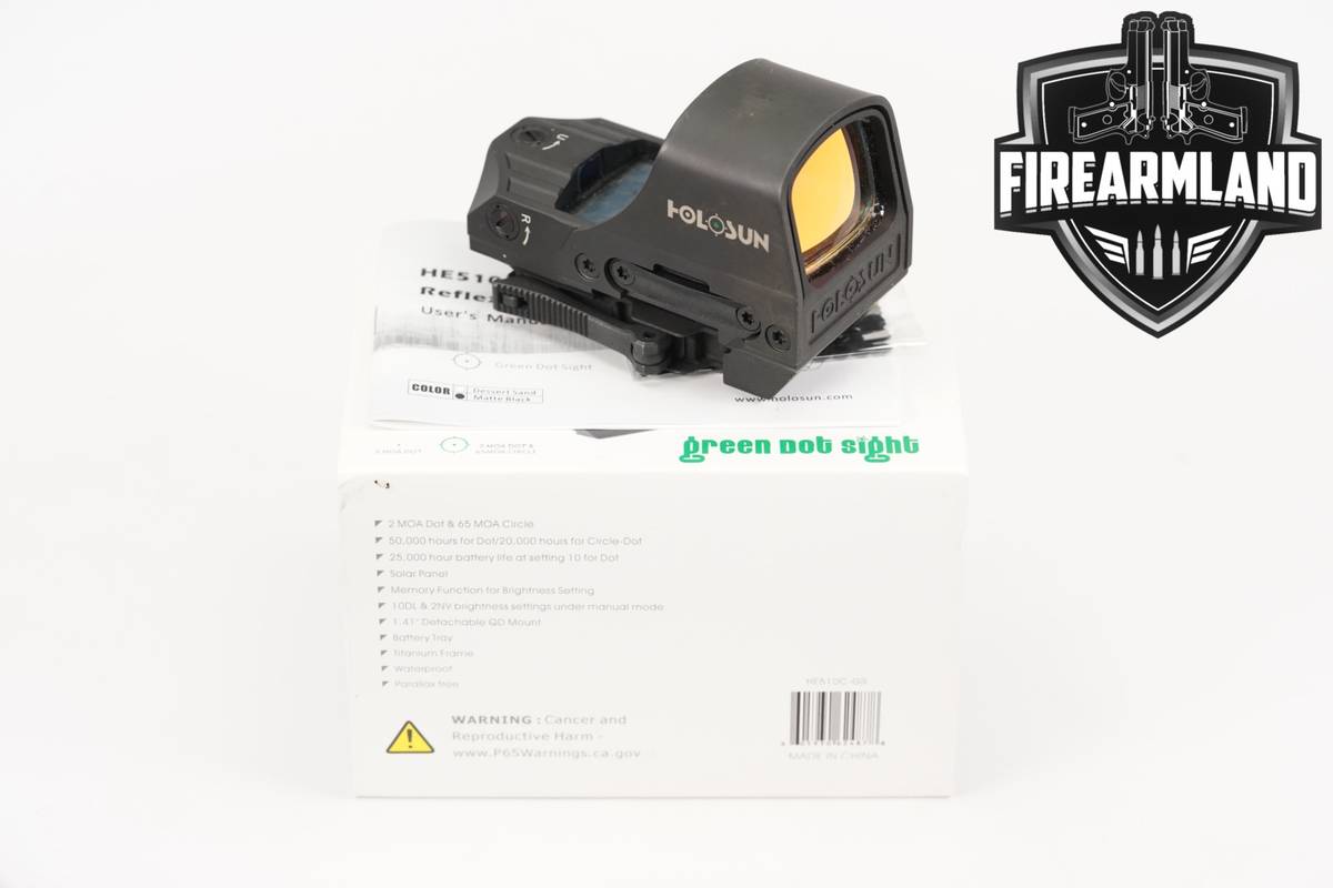 Holosun HE510C-GR 2 MOA Dot & 65 Circle Red Sight HS510C HS 510C +ORIG CASE