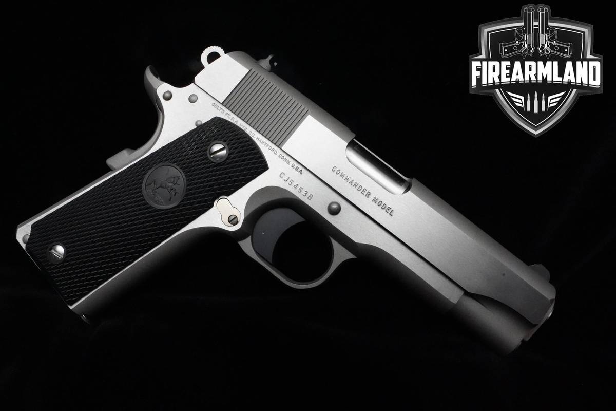 Colt 1911 Commander Model 45 ACP 4.25 Stainless Steel 1911 Colt 2 MAGS