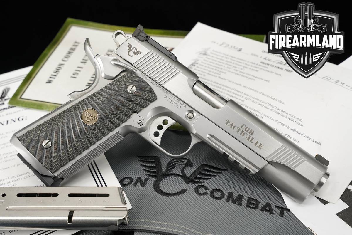 Wilson Combat WC CQB Tactical LE 9mm 1911 5" Stainless +2 MAGS & ORIG CASE