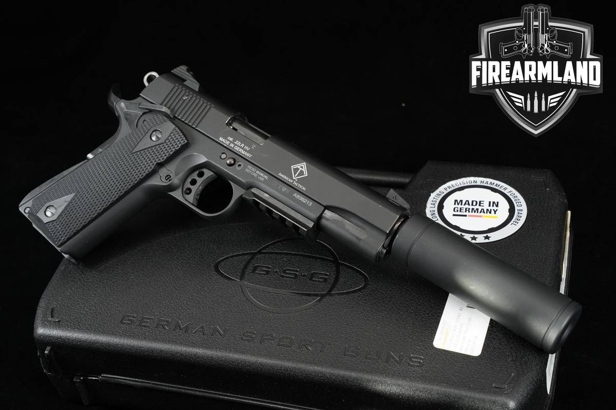 German Sport Guns GSG -1911 AD-OPS 22LR 5" +2 MAGS & ORIG CASE