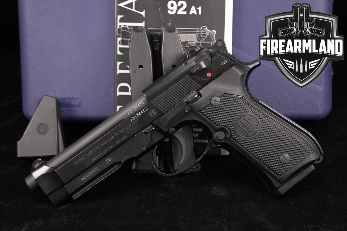 P Beretta Mod 92A1 9mm Bruniton 92-A1 +3 MAGS & ORIG BOX