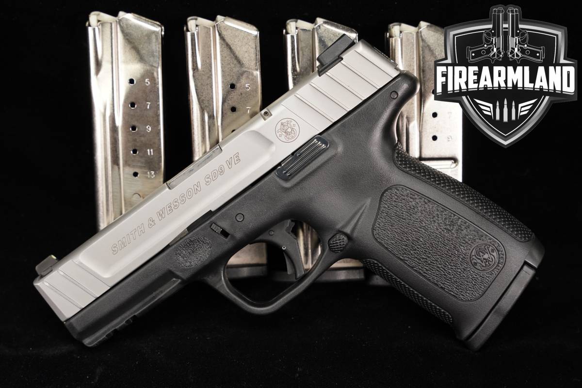 Smith & Wesson SD9 VE 9mm S&W Two-Tone Stainless SD9VE +5 MAGS