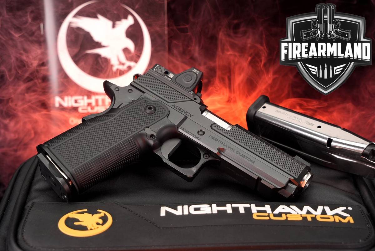 DESIRED Nighthawk Custom Double Agent 1911 2011 +2 MAGS, TRIJICON RM06G