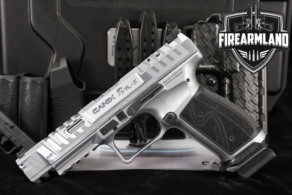 Canik SFx Rival-S Chrome 9mm Optics-Ready 5" +4 MAGS, ORIG CASE & HOLSTER